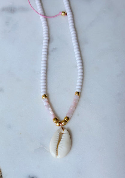 Shell beaded necklaces