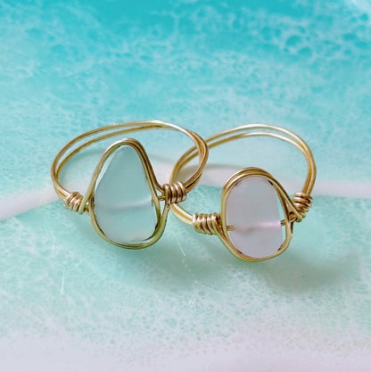 Sea glass ring