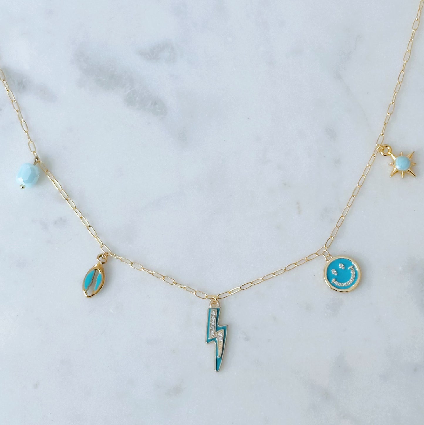 Mykonos charm necklace