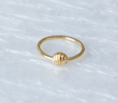 Dainty sea shell ring