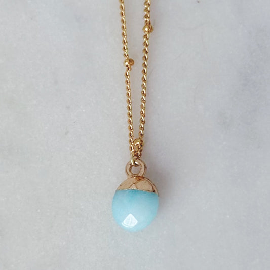 Turquoise nugget gemstone necklace