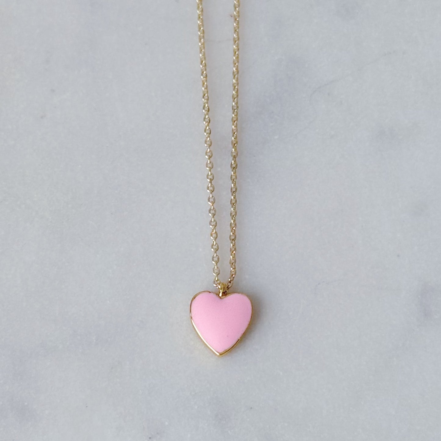 Dainty heart charm necklace