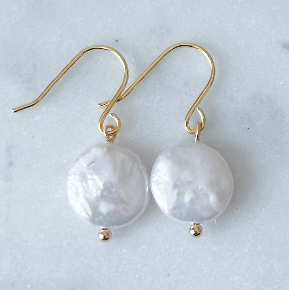 Freshwater pearl dangle earrings