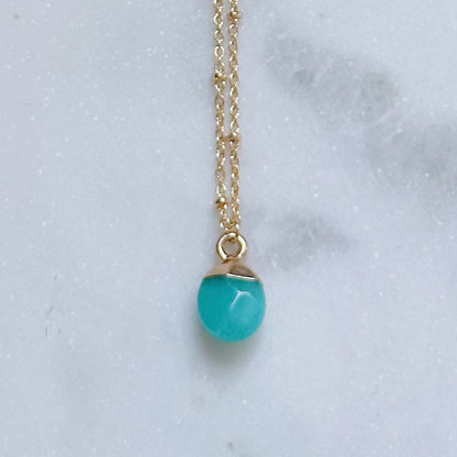 Turquoise nugget gemstone necklace