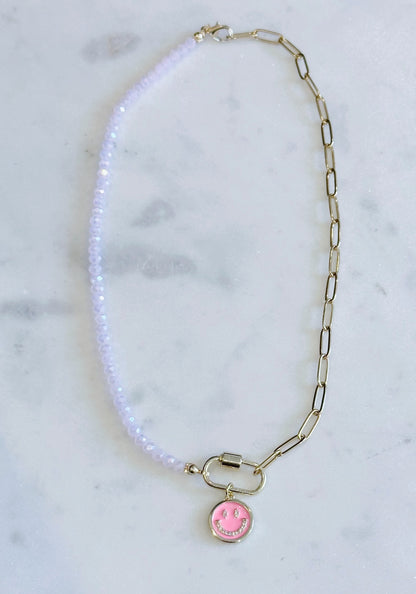All smiles paperclip chain necklace