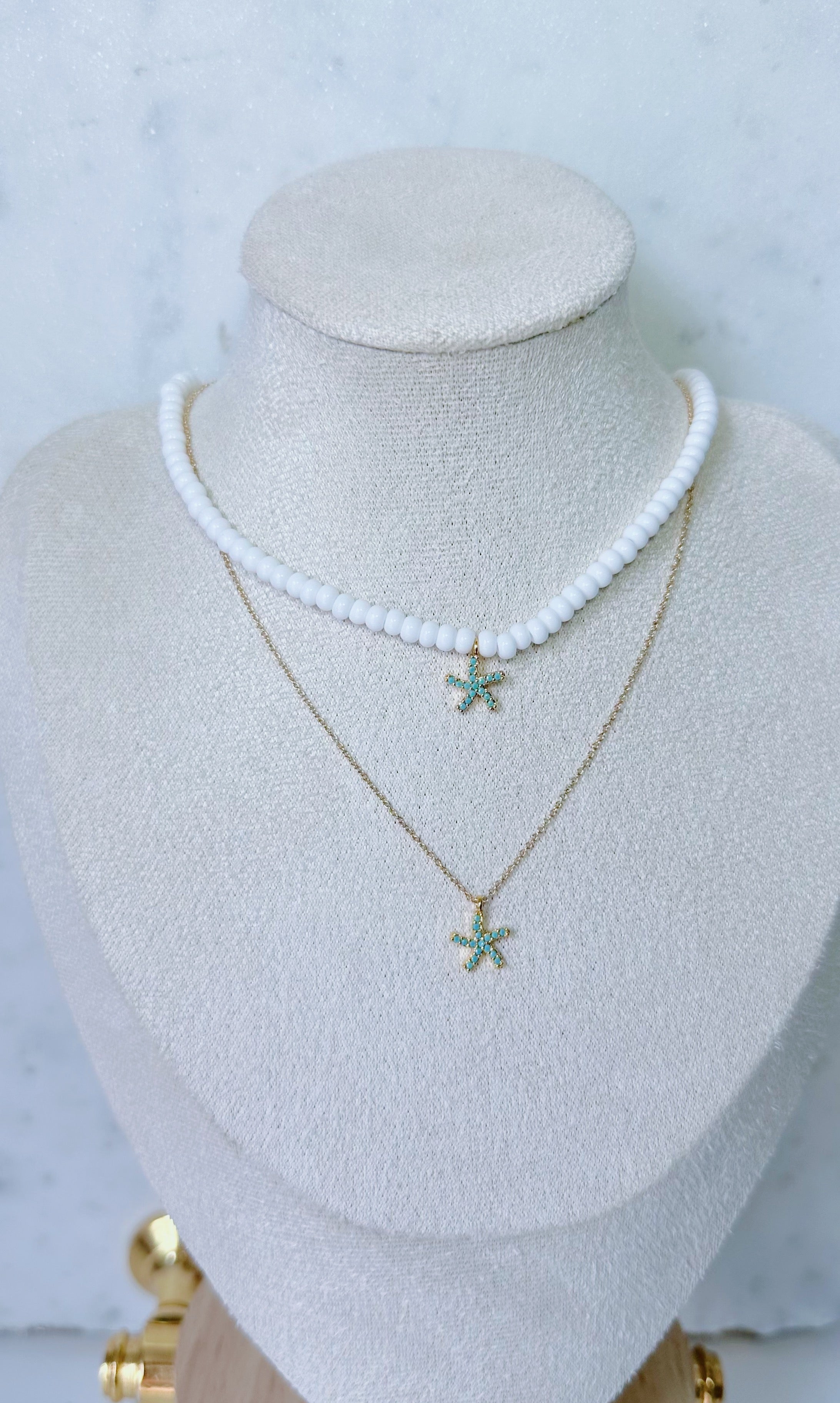 Dainty Beaded Flower Charm Necklace - Boutique 23