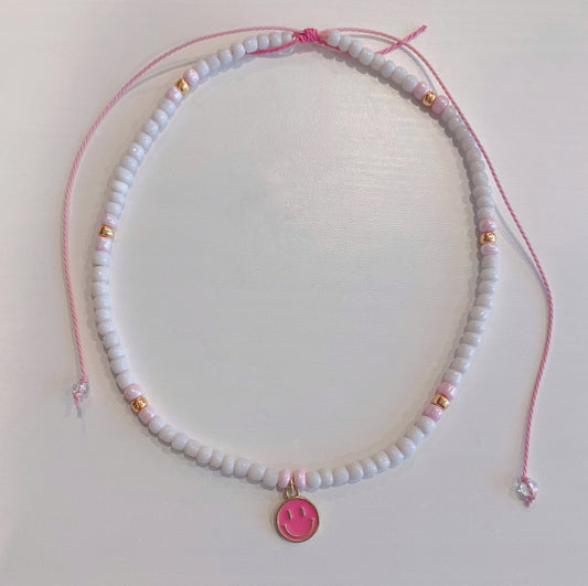 Smiley face beaded necklace