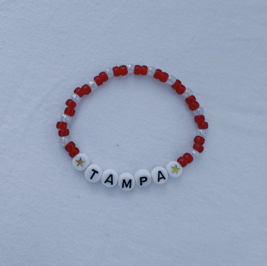 U of Tampa beaded bracelet
