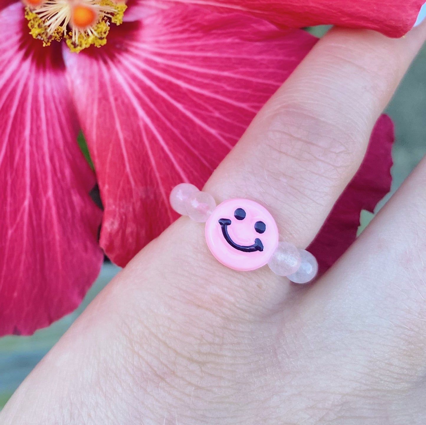 Pink gem ring