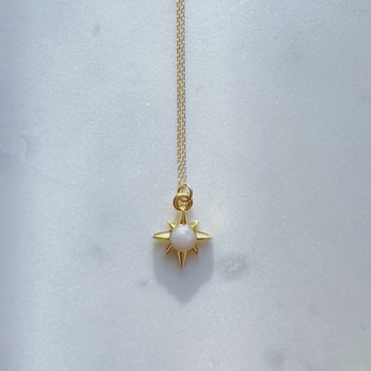 North star gold necklace