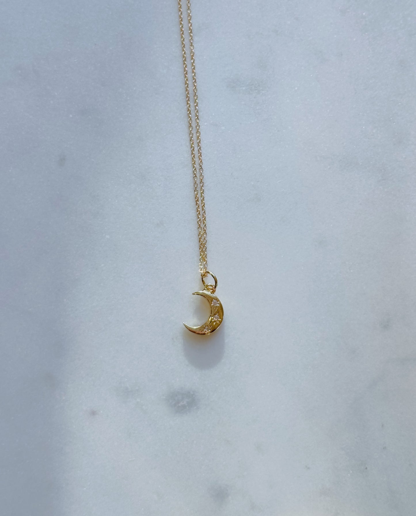 Gold Crescent Moon necklace