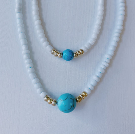 Coastal beads by rebecca Gemstone beaded choker necklace jewelry -  accessories necklaces at Treppie