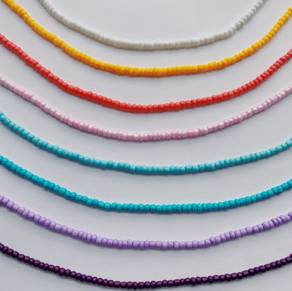 Solid bead choker necklace