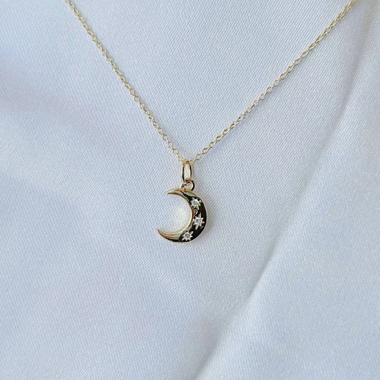 Gold Crescent Moon necklace