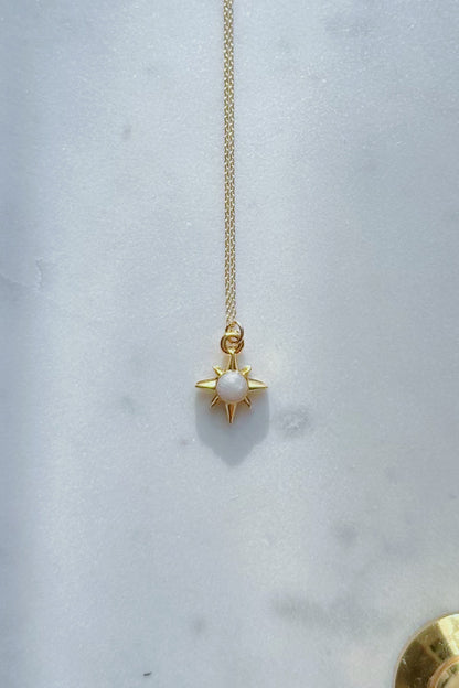 North star gold necklace